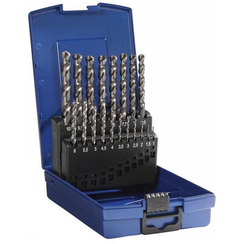 Jeu De Forets Métaux HSSE Co5% BAER - 1 à 13 Mm (tailles Par 0,5 Mm) + Pâte à Couper - Pour Acier, Inox