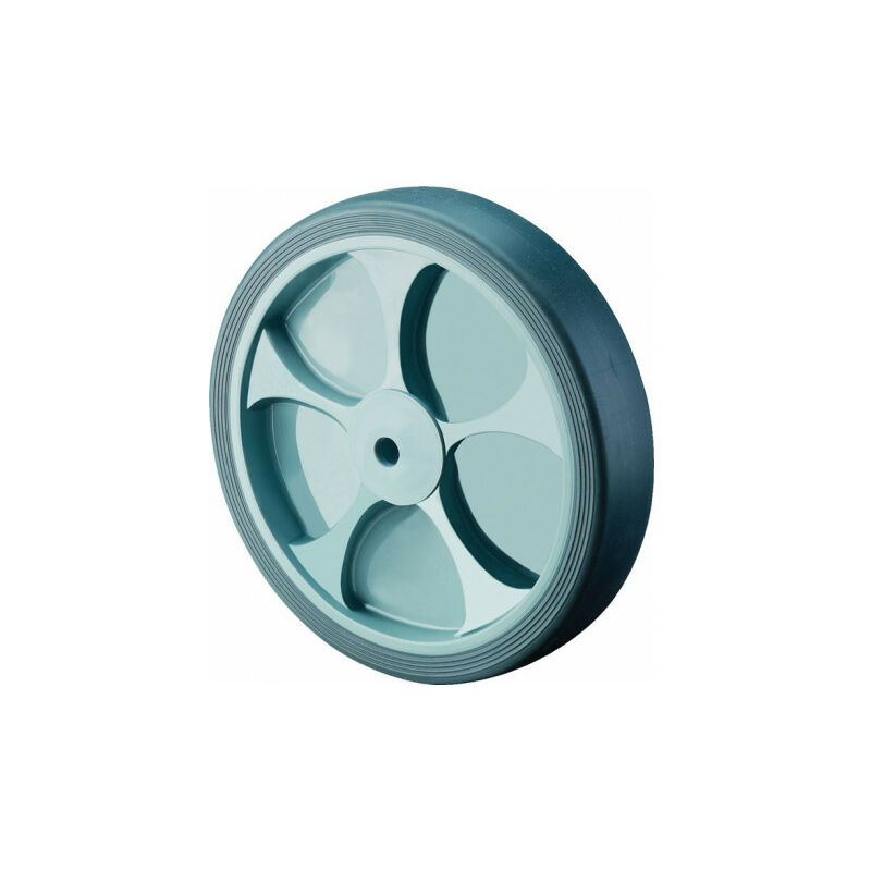Roue Caoutchouc Noir Jante Tôle Diamètre 125 X 50 Alésage 15 LM 50 Mm