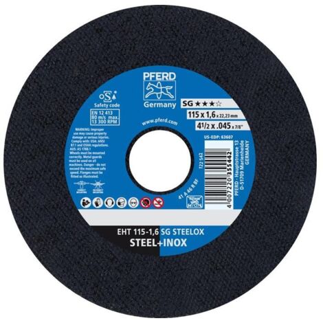 Disque 'Š¢ trononner A46RSG-INOX 115 x 1,6 mm droit (1/4)