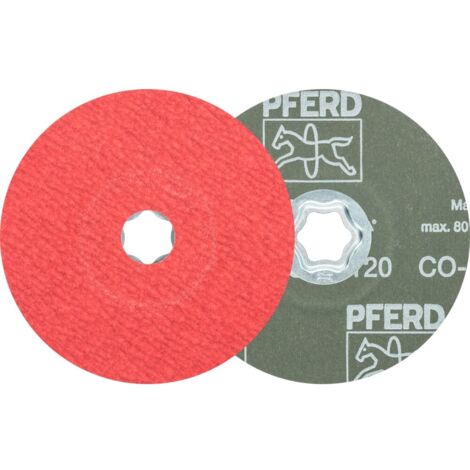 Pferd – Disque à lamelles 125mm grain 120 – Meule fibre CC-FS CO-COOL – Meulage agressif pour aciers alliés et non alliés (1/9)