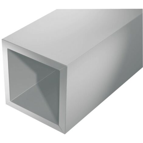 Tube carré en aluminium 1000mm – 10x10mm – Finition argentée – Pour structures de support et décoration intérieure – Alberts