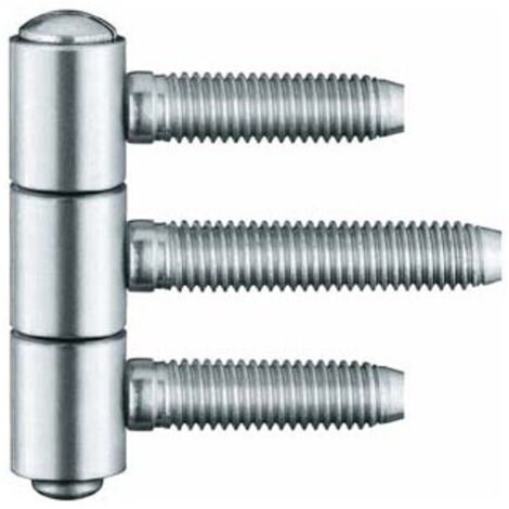 Charnière de porte C1 13mm top zinc – Pack de 3 pièces – Goupille libre pour fenêtres en bois – Installation durable – Simonswerk