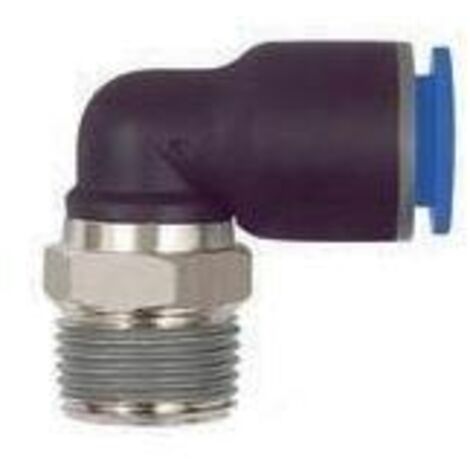 Raccord enfichable en L B-Ser.R3/8 en plastique D6 (1/2)