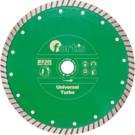 Disque diamant Universal Turbo Ø 115 mm turbo 10 mm Alésage 222 mm FORTIS (1/2)