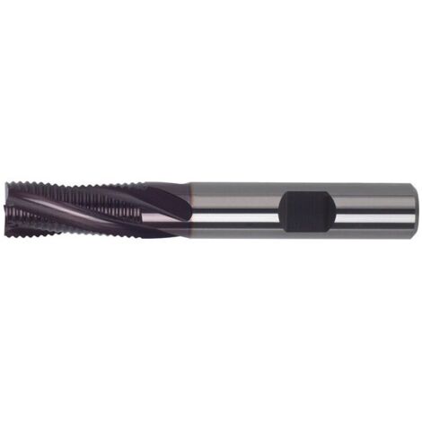 Fraise d'ébauche longue, en carbure monobloc, Ø d1 - js14 : 10,0 mm, Long. totale l1 72 mm, Long. coupe l2 22 mm, Ø queue d2 - h6 : 10 mm, Dents : 4 (1/5)