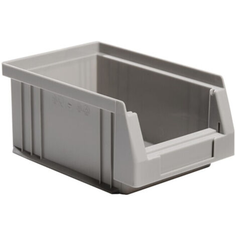 Boîte de stockage transparente PLK L164xB105xH75mm en PP gris (1/2)