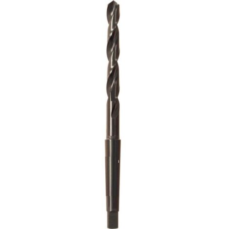 Foret hélicoïdal avec cône morse, en acier à coupe rapide, type N, DIN 345, laminé, surface sans revêtement, Ø h8 : 15,50 mm, Long. totale 218 mm (1/5)
