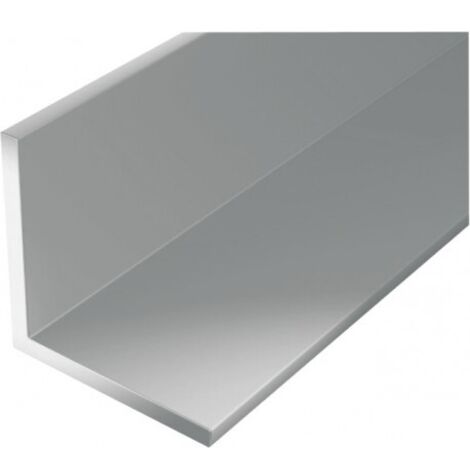 Profil d'angle aluminium 2000x15x15mm argent – Épaisseur 1mm – Pour finitions murales et sol – Applications en bricolage professionnel – Alberts