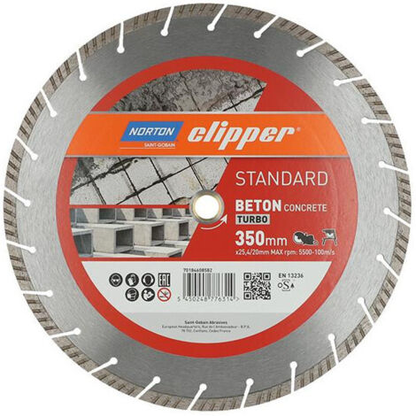 Disque diamant Standard Beton Turbo Ø350 (1/2)