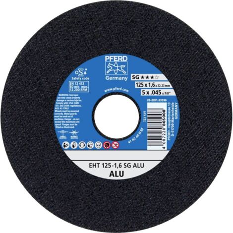 Disques à tronçonner plat EHT SG alu 125x1,6x22,23 mm boîte de 25 - 805008 - PFERD - PFERD
