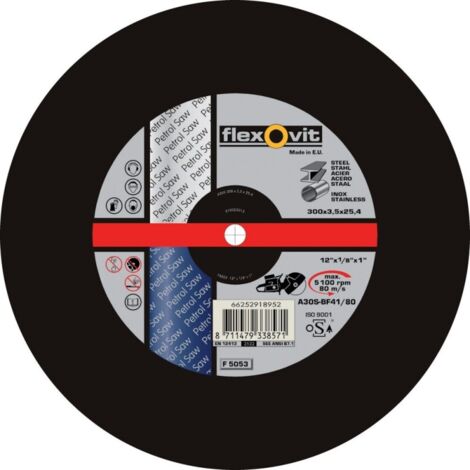 Disque métaux A30S-BF41/80 Met. 300x3,5x25,4 flexovit (1/2)
