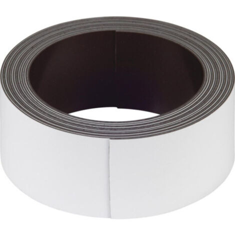 Bande magnétique inscriptible 2.5m x 30.blanc Contenu : 1 (1/3)