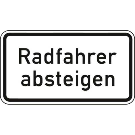 Panneau ZZ.1012-32. 330x600mm Descendre du cycliste Marque de qualité RAL film RA2 (1/2)