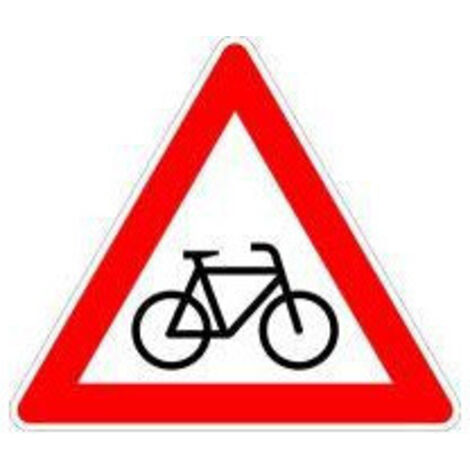 Panneau VKZ.138-10 Triangle 900mm Croisement cycliste (droite) Label RAL film RA1 (1/2)