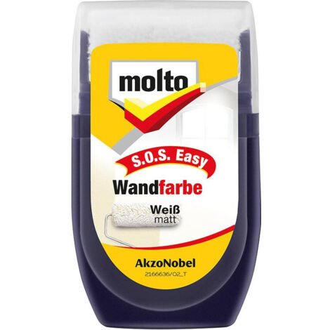 Peinture murale de retouche 30 ml – Peinture blanche pour murs et plafonds – Application précise avec applicateur intégré (1/2)