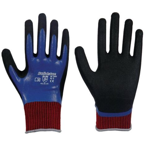 Gants Solidstar Nitrile Grip Complete 1462 taille 9 bleu EN420+EN388 PSA II (Par 12) (1/3)