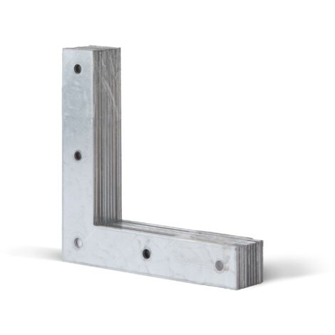 Équerre d'angle galvanisée Sendzimir 160 x 160 x 30 mm – Set de 10 pièces – Pour applications construction et sécurité – Alberts