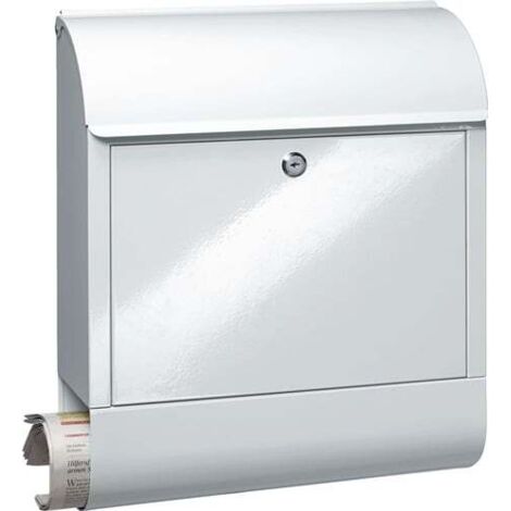 Boite aux lettres Scandic 825 W H.460mm B.380mm T.125mm Acier blanc DIN C4 (1/4)