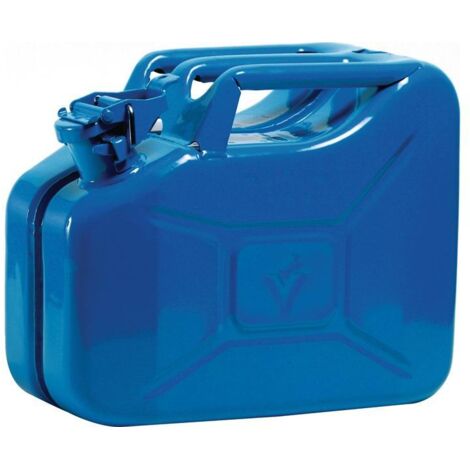 Bidon de carburant 10l Bleu RAL 5005 tôle dacier-L345xB165xH275mm VALPRO