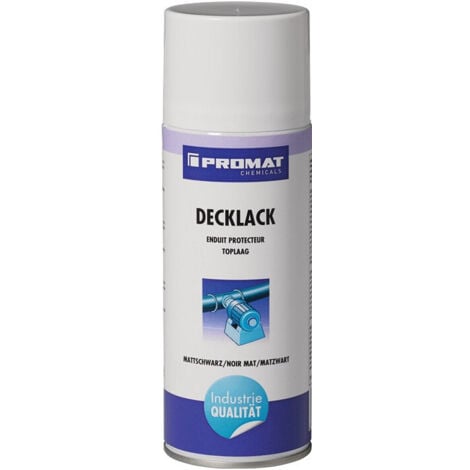 Vernis de finition noir mat 400 ml bombe aérosol PROMAT CHEMICALS (Par 12)