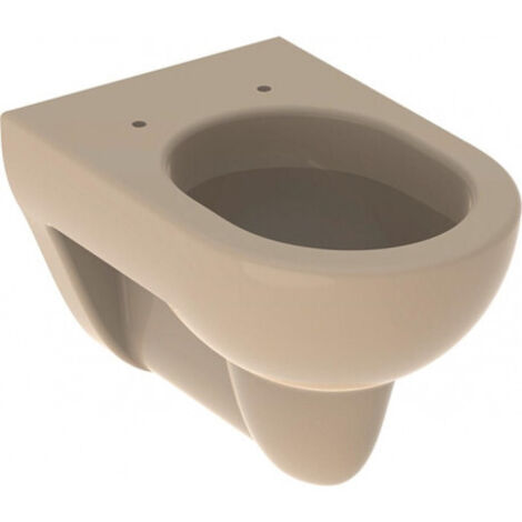 Geberit – WC suspendu à fond creux 4,5/6 l – Cuvette en porcelaine bahama beige – Montage mural – Abattant à commander séparément