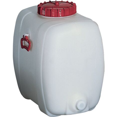 Graf – Fût oval 60 l en polyéthylène blanc – Couvercle à visser 200 mm – Bec verseur 34 mm – Résistant aux chocs – 825056