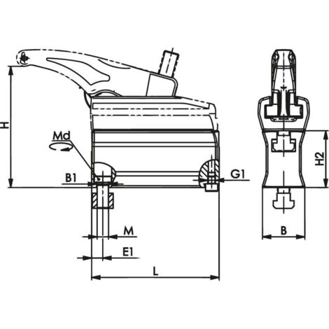 Élément intermédiaire Nr.7600Z M12 30 kN AMF (1/3)