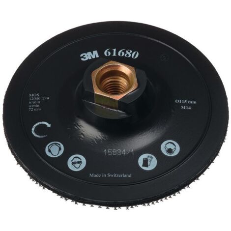 Plateau-support Scotch Brite™ DH-AC D. 125 mm M14 avec centrage 3M