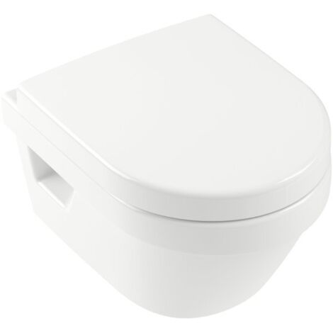Architectura, Cuvette à fond creux, 350 x 480 mm, Rond, DirectFlush, modèle suspendu, sortie horizontale, En porcelaine sanitaire Blanc (1/5)