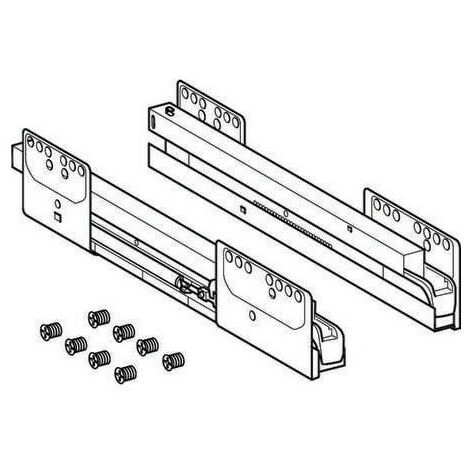 Outanaya 1 Paire De Rails De Tiroir Silencieux En Acier Noir