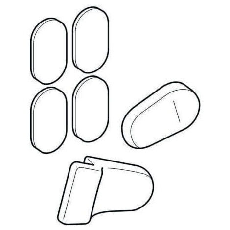 Stabilisateurs De Siège De Toilette Create Idea - 2 Paires, Blanc, Pour Sièges Bancals, Avec Vis