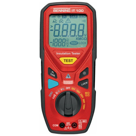 Appareil de mesure d'isolement/résistance IT 100 600 V 300 kΩ-20 GΩ BENNING