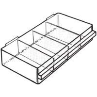 Type de tiroir de remplacement Typ E H64xB279xT153 mm