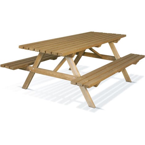 Table pliante en bois 170x50x75/105 cm hauteur réglable Table haute avec  trou pour parasol Table de jardin pliable