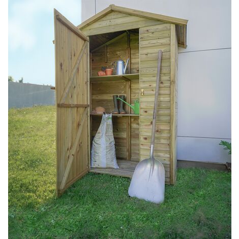 Armoire de jardin 1 porte 2 étagères MIRA - Jardipolys