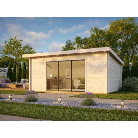 Abri de jardin Palmako Lea B Naturel , 44 mm Épaisseur paroi 578 x 451 cm (1/5)