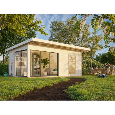 Abri de jardin Palmako Andrea B Naturel , 44 mm Épaisseur paroi 639 x 420 cm (1/5)