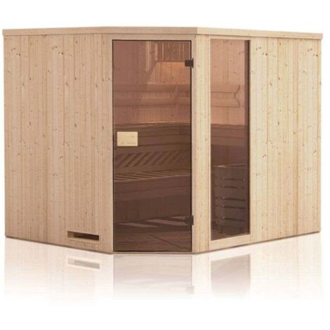 Cabine d'intérieur Épicéa pour les saunas Naturel , 68 mm Épaisseur de paroi 194 x cm (1/3)