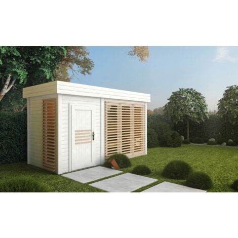 Sauna extérieur FinnTherm Azalia Naturel , 40 mm Épaisseur de paroi 423 x 224 cm