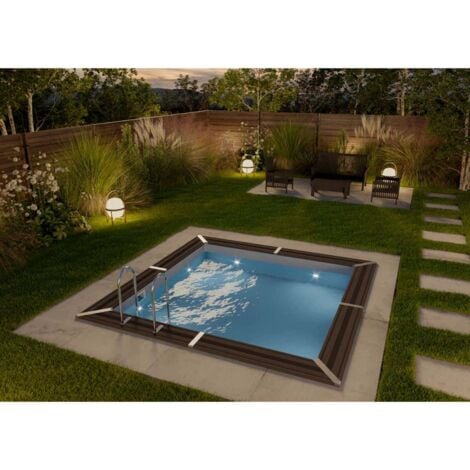 Piscine WPC Rhodes - enterrable Gris 326 x cm