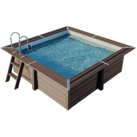 Piscine WPC Rhodes - enterrable Gris 326 x cm