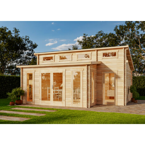 Abri de jardin Lausitz Prima Naturel , 40 mm Épaisseur paroi 590 x 540 cm (1/5)