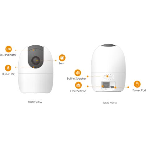 IMOU Ranger 2 5MP  IPC-K2EN-5H2W  - Cámara IP Domo Motorizado WiFi De 5MP Cuenta Con IA Autotracking Audio Bidireccional Sirena Microfono Ir 10m Ranura Microsd Deteccion De Humanos Y Modo Privacidad
