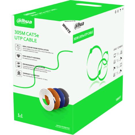 Dahua 305m Cat5E CCA, White Bianco