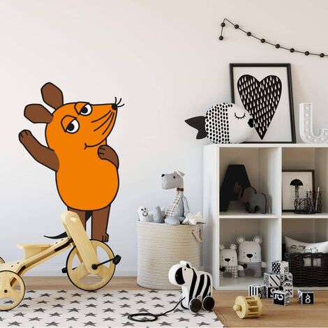 Tatouage Série La souris orange sticker mural salle d'enfant du