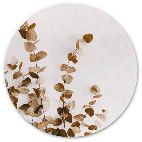 Assiette métal ronde motif perroquet 33 cm