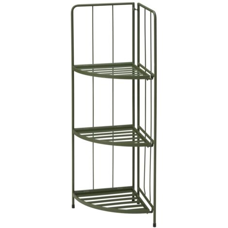 Scaffale Da Terra Angolare In Ferro Verniciato - Stile Shabby - Foto 3