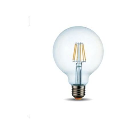 LAMPADA LED GLOBO FILAMENTO G125 E27 10W 2700K 100