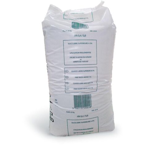 SABBIA QUARZIFERA 0,4 / 0,8MM 25KG PER POMPE