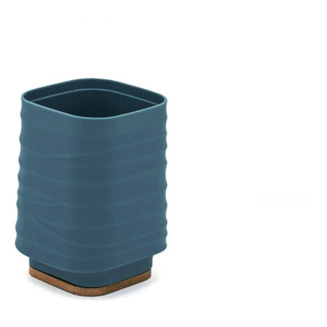 PORTASPAZZOLINI ALABAMA BLU PASTELLO E BAMBU